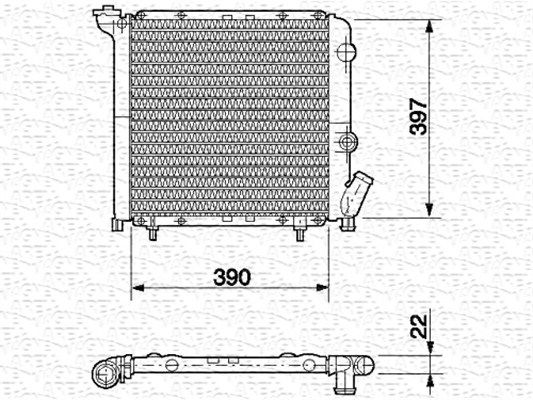 MAGNETI MARELLI Radiators, Motora dzesēšanas sistēma 350213615000